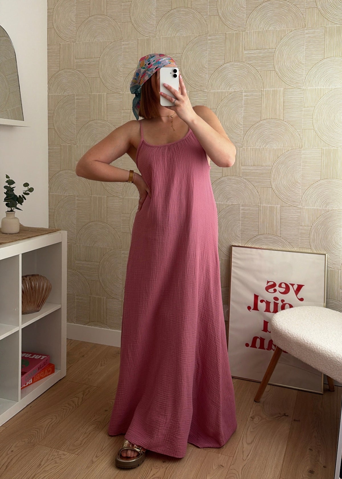 Robe longue rose - NAOMIE