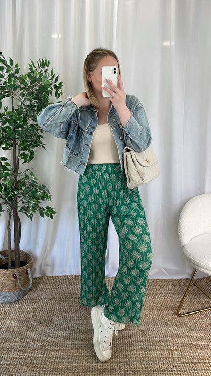 Pantalon plissé OZINO - Vert