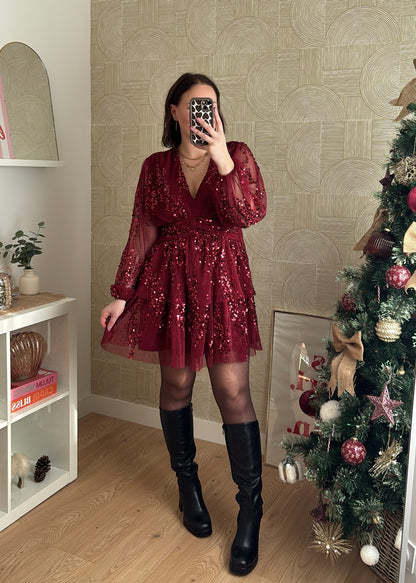 Robe bordeaux "LA PETILLANTE"