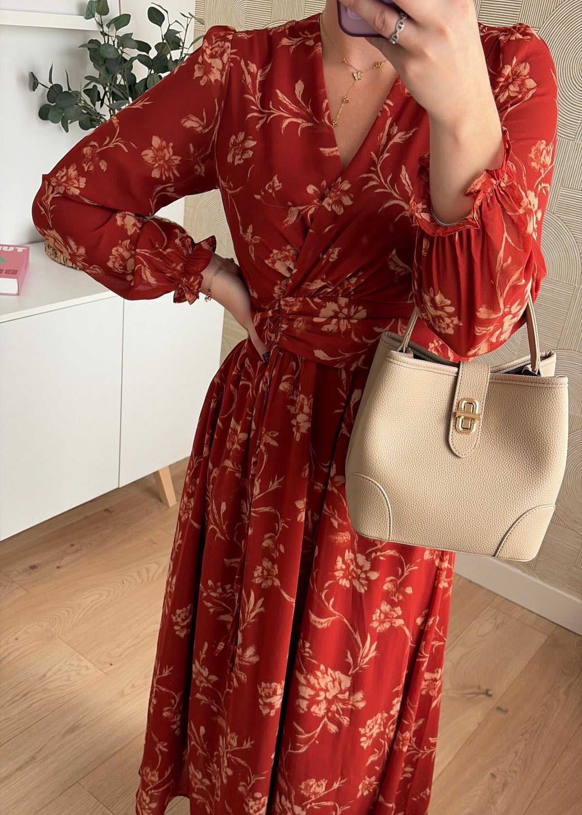 Robe longue rouille - SAFIA