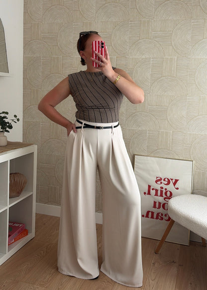 Pantalon écru - PALAZZO