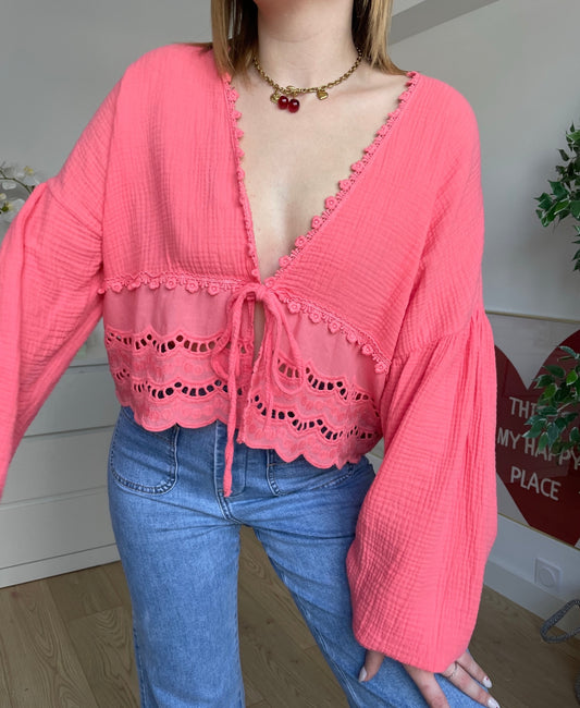 Blouse corail CAMILLE