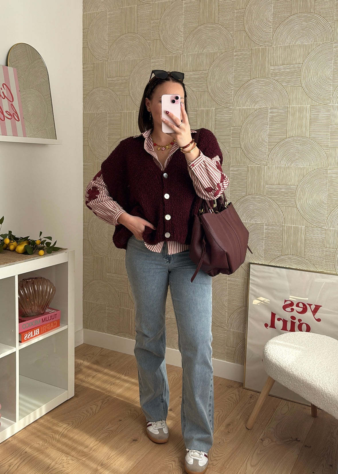 Chemisier bordeaux - SWAN