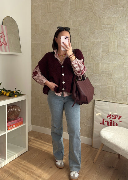 Chemisier bordeaux - SWAN