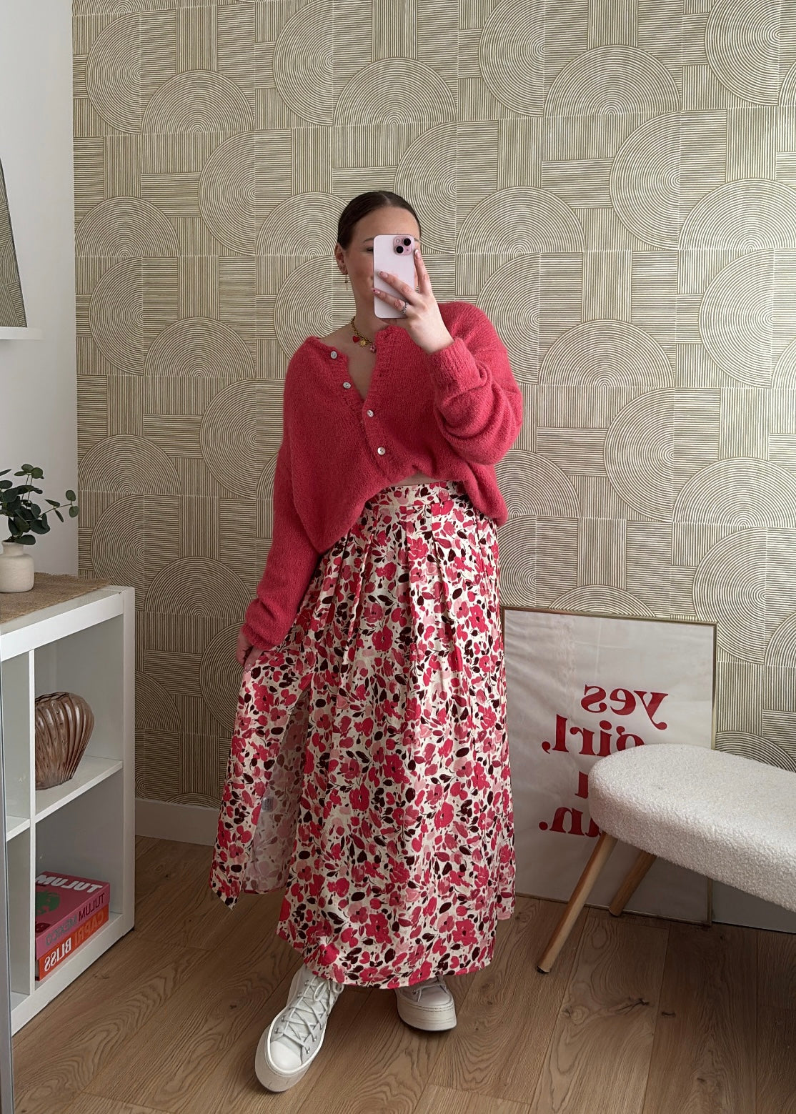 Jupe longue rose - ALMA